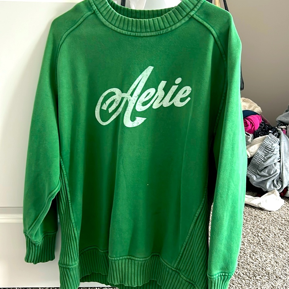 Aerie green sweatshirt Size S/M
